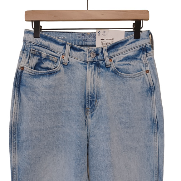 ARIZONA JEAN CO. Womens 90's Straight Fit Full Length Jeans Distressed Size 7 - Picture 2 of 6